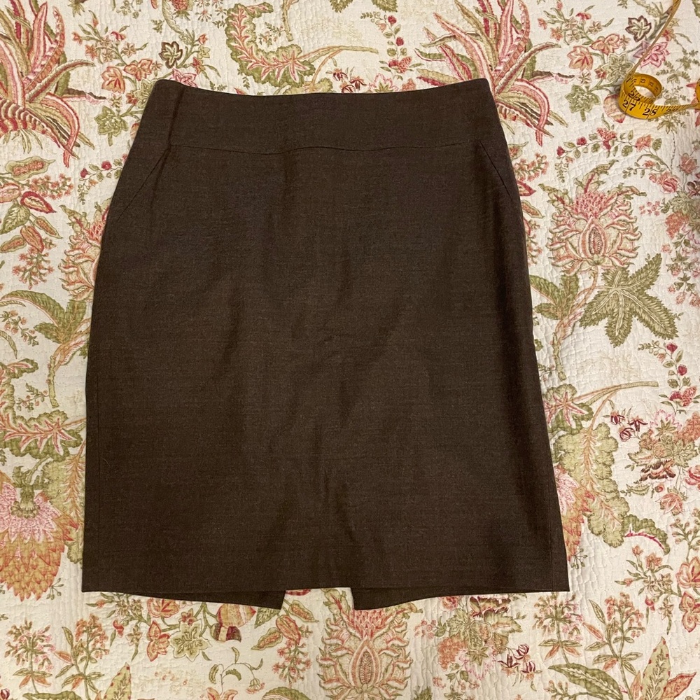 Wool Banana Republic Dark Brown Pencil Skirt
